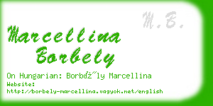 marcellina borbely business card